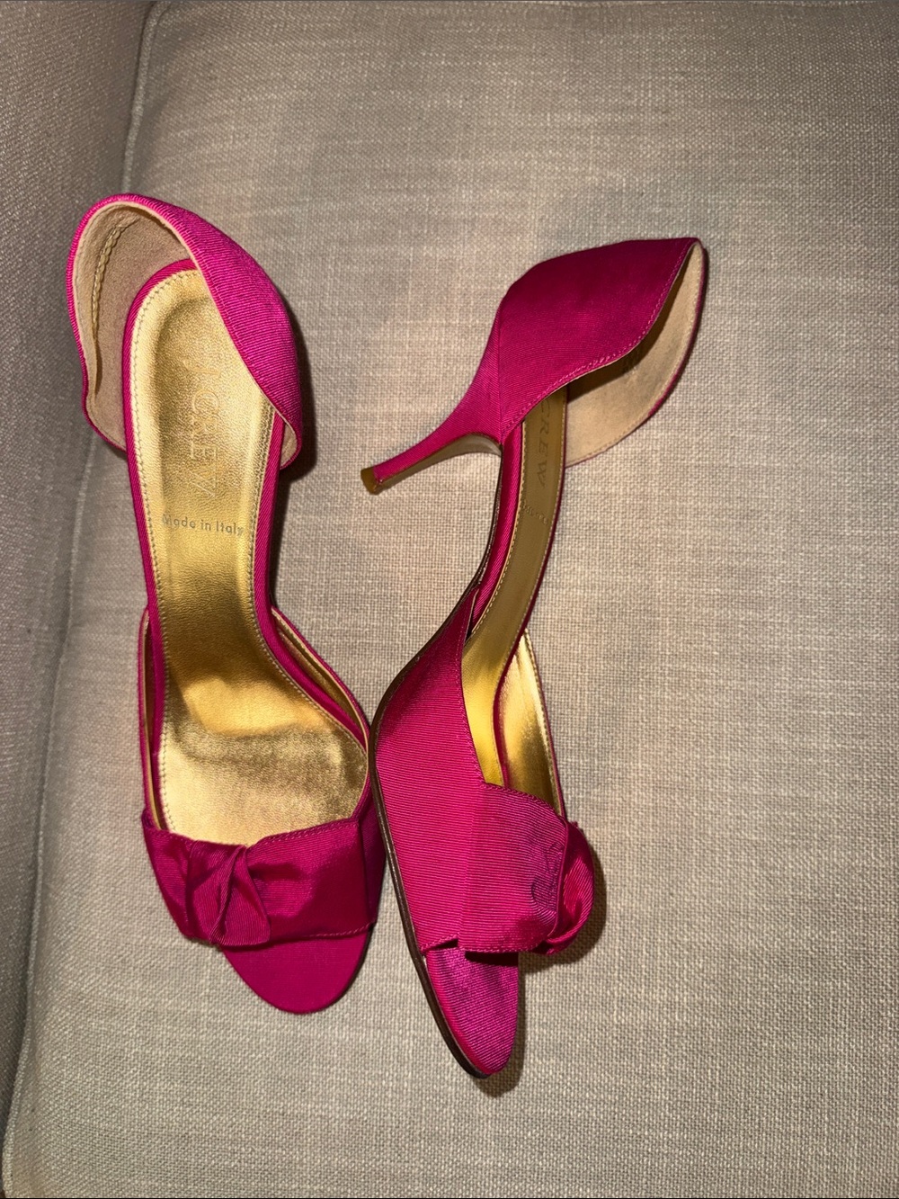 J. Crew Bright Berry Open-Toe Bow Heels - Picture 4 of 7